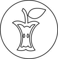 disegno di simbolo del segno dell'icona della mela png