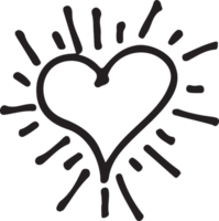 Hand drawn Heart icon sign symbol design png