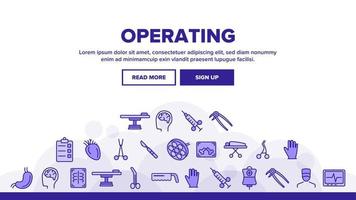 Operating Instruments Vector Thin Line Icons Set