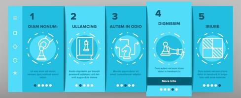 Chess Strategy Game Onboarding Icons Set Vector