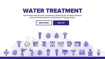 Water Treatment Vector Thin Line Icons Set