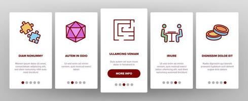 Riddle Play Onboarding Icons Set Vector