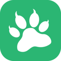 conception de signe d'icône d'empreinte de patte d'animal png