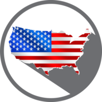 USA map icon sign symbol design png