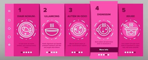 Soup Different Recipe Onboarding Icons Set Vector