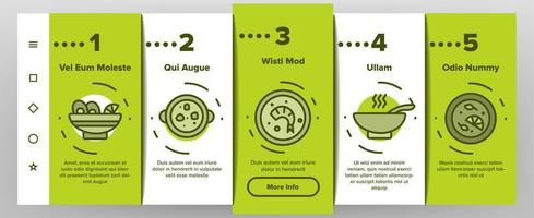 Soup Different Recipe Onboarding Icons Set Vector