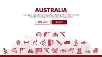 Australia Country Landing Header Vector