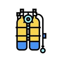 scuba diver equipment color icon vector illustration