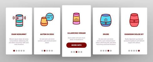 Speaker Assistant Onboarding Icons Set Vector