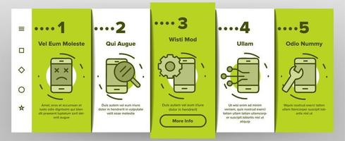 Phone Repair Service Onboarding Icons Set Vector