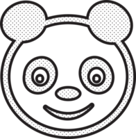 panda ikon seriefigur söt design png