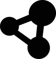 design de símbolo de sinal de ícone de link de rede social