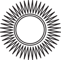 design de símbolo de sinal de ícone de sol png
