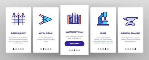 Blacksmith Onboarding Icons Set Vector