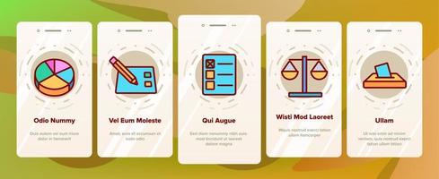 Voting And Elections Onboarding Icons Set Vector