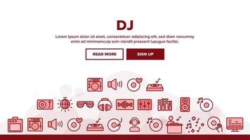 Dj Device Landing Header Vector