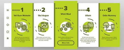 Data Analysis, Web Storage Vector Onboarding Mobile App Page Screen