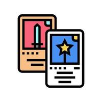 card game geek color icon vector illustration