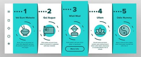 China Onboarding Icons Set Vector
