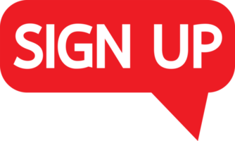 Sign up  button sign design png