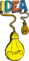 idea bombilla icono signo diseño png