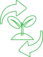 diseño de signo de concepto de icono de árbol de planta png