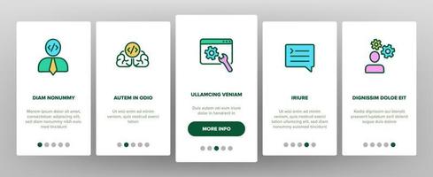 Developer Onboarding Icons Set Vector