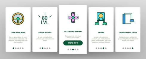 Gamer Device Onboarding Icons Set Vector