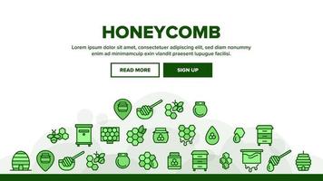 Honeycomb Landing Header Vector