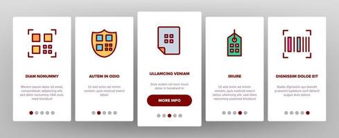 Qr Code Scan Onboarding Icons Set Vector