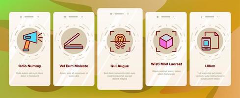 Scan Reading Onboarding Icons Set Vector