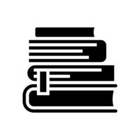 reading books geek glyph icon vector illustration