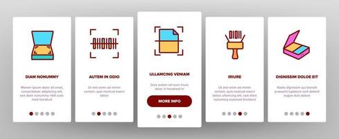 Scan Reading Onboarding Icons Set Vector