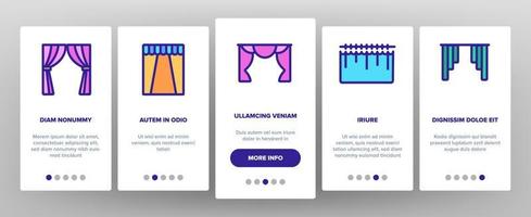 Curtain Onboarding Icons Set Vector