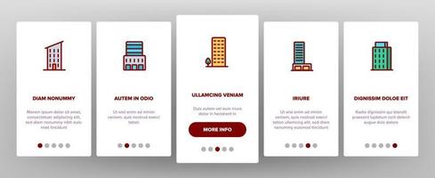 Dwelling House, Condo Vector Onboarding Mobile App Page Screen