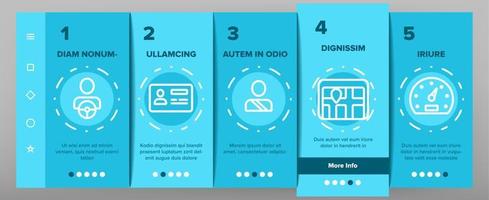 Driver Onboarding Icons Set Vector