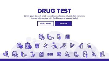 Drug Test Landing Header Vector