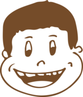 diseño de signo de icono de dibujos animados de cara de personas png