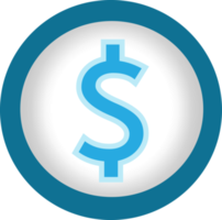 Dollar money icon sign symbol design png