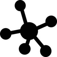 design de símbolo de sinal de ícone de link de rede social png