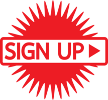 Sign up  button sign design png