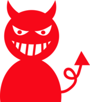 design de símbolo de sinal de ícone de diabo png