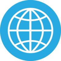globo icono mundo signo símbolo diseño png
