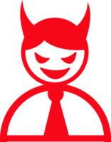 design de símbolo de sinal de ícone de diabo png