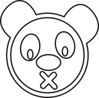 Panda Cartoon Symbol Zeichen Symbol Design png