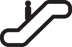 diseño de símbolo de signo de icono de escalera mecánica png
