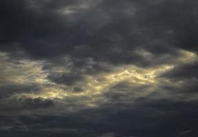 The rain clouds that were formed causing a thunderstorm photo