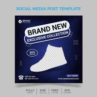 Shoes social media banner, Modern advertising, Fully editable design banner post template vector