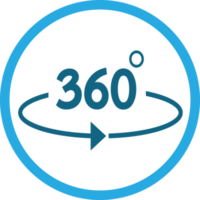 Simple 360 Degree icon sign design png