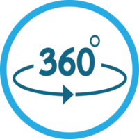 einfaches 360-Grad-Icon-Schild-Design png